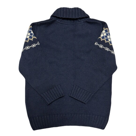 NEW Gymboree Toddler 18-24 Months Boys Navy Blue Argyle Cardigan Sweater Preppy - Picture 3 of 5